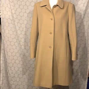 Knee length cashmere/wool dress coat.